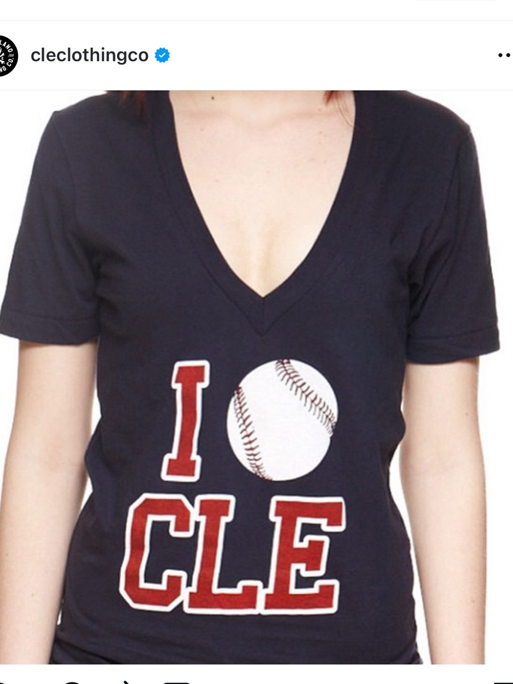 Cleveland Clothing Co I Love Baseball T Shirt